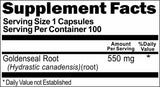 Private Label Goldenseal Root 550mg 100caps or 200caps Private Label 12,100,500 Bottle Price