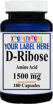 Private Label D-Ribose 1500mg 180caps Private Label 12,100,500 Bottle Price