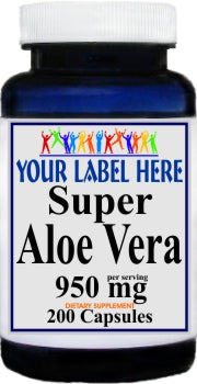 Private Label Aloe Vera 950mg 200ct Private Label 12,100,500 Bottle Price