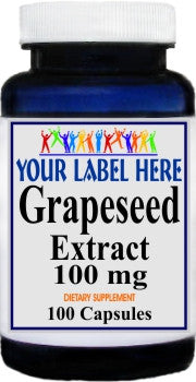Private Label Grapeseed Extract 100mg 100caps or 200caps Private Label 12,100,500 Bottle Price