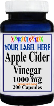 Private Label Apple Cider Vinegar 1000mg 200caps Private Label 12,100,500 Bottle Price