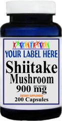 Private Label Shiitake Mushroom 900mg 200caps Private Label 12,100,500 Bottle Price