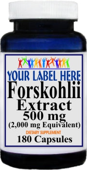 Private Label Forskohlii Extract Equivalent 2000mg 180caps Private Label 12,100,500 Bottle Price