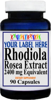 Private Label Rhodiola Rosea Extract 2400mg or 4800mg Equivalent 180caps Private Label 12,100,500 Bottle Price