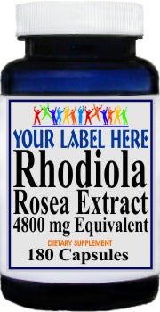 Private Label Rhodiola Rosea Extract  4800mg Equivalent 180caps Private Label 12,100,500 Bottle Price