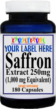 Private Label Saffron Extract Equivalent 1000mg 180caps Private Label 12,100,500 Bottle Price