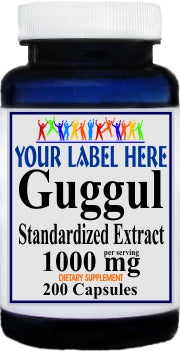 Private Label Guggul Standardized Extract 1000mg 200caps Private Label 12,100,500 Bottle Price