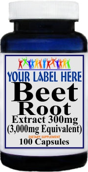 Private Label Beet Root Extract Equivalent 3000mg 100caps or 200caps Private Label 12,100,500 Bottle Price