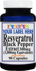 Private Label Resveratrol Extract Black Pepper Equivalent 3000mg 90 or 180caps Private Label 12,100,500 Bottle Price