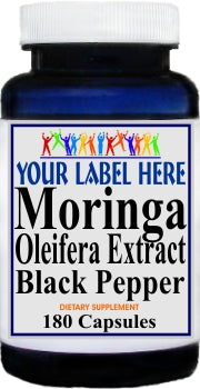 Private Label Moringa Oleifera Extract Black Pepper Equivalent 5000mg 180caps Private Label 12,100,500 Bottle Price