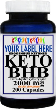 Private Label KETO BHB 2000mg 200caps Exogenous Ketones Private Label 12,100,500 Bottle Price