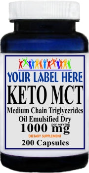 Private Label KETO MCT 1000mg 200caps Private Label 12,100,500 Bottle Price