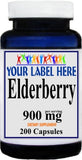 Private Label Elderberry 900mg 100caps or 200caps Private Label 12,100,500 Bottle Price