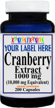 Private Label Cranberry Extract Equivalent 10,000mg 200caps Private Label 12,100,500 Bottle Price