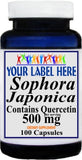 Private Label Sophora Japonica Contains Quercetin 500mg 100caps or 200caps Private Label 12,100,500 Bottle Price