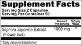 Private Label Sophora Japonica Contains Quercetin 1000mg 100caps or 200caps Private Label 12,100,500 Bottle Price (Discontinued Soon)