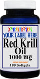 Private Label Red Krill Oil 1000mg 90 or 180 Softgels Private Label 12,100,500 Bottle Price