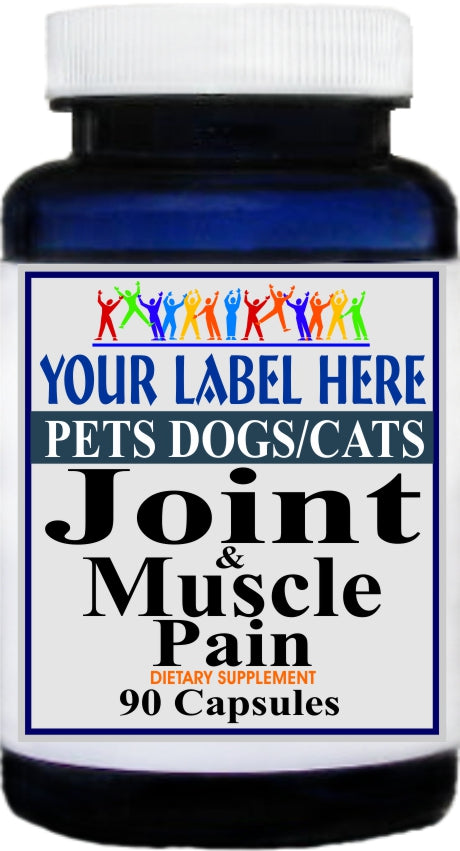 Private Label PETS Dogs/Cats Joint and Muscle Pain 90caps Private Label 12,100,500 Bottle Price