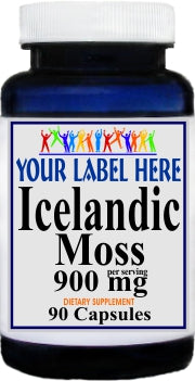 Private Label Icelandic Moss 900mg 90caps Private Label 12,100,500 Bottle Price