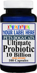 Private Label PETS Dogs/Cats Ultimate Probiotic 100caps Private Label 12,100,500 Bottle Price