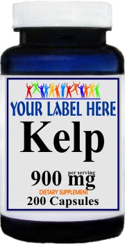 Private Label Kelp 900mg 200caps Private Label 12,100,500 Bottle Price