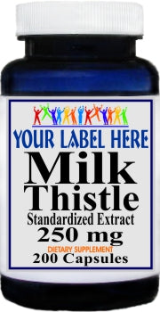 Private Label Milk Thistle Extract 250mg 200caps Private Label 12,100,500 Bottle Price