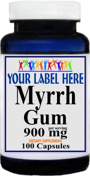 Private Label Myrrh Gum 900mg 100caps Private Label 12,100,500 Bottle Price