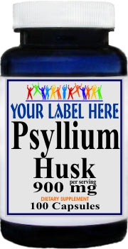 Private Label Psyllium Husk 900mg 100caps Private Label 12,100,500 Bottle Price