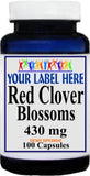 Private Label Red Clover Blossoms 430mg 90caps Private Label 12,100,500 Bottle Price