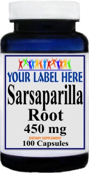 Private Label Sarsaparilla Root 450mg 100caps Private Label 12,100,500 Bottle Price