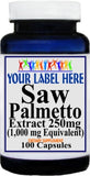 Private Label Saw Palmetto Extract Equivalent 1000mg 100caps or 200caps Private Label 12,100,500 Bottle Price