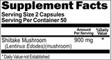 Private Label Shiitake Mushroom 900mg 100caps or 200caps Private Label 12,100,500 Bottle Price