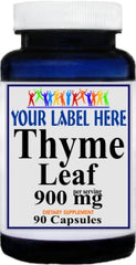 Private Label Thyme Leaf 900mg 90caps Private Label 12,100,500 Bottle Price