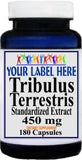 Private Label Tribulus Terestris Standardized Extract 450mg 180caps Private Label 12,100,500 Bottle Price
