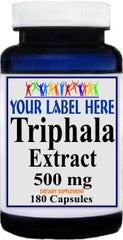 Private Label Triphala Extract 500mg 180caps Private Label 12,100,500 Bottle Price