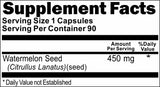 Private Label Watermelon Seed 450mg 90 or 180 Capsules Private Label 12,100,500 Bottle Price