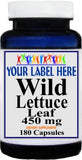 Private Label Wild Lettuce Leaf 450mg 90caps or 180caps Private Label 12,100,500 Bottle Price