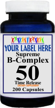 Private Label B-Complex 50 200caps Private Label 12,100,500 Bottle Price