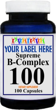 Private Label B-Complex 100 100caps or 200caps Private Label 12,100,500 Bottle Price