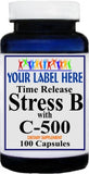 Private Label Stress B with Vitamins C 500 100caps or 200caps Private Label 12,100,500 Bottle Price