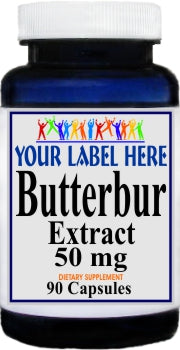 Private Label Butterbur Extract 50mg 90caps or 180caps Private Label 12,100,500 Bottle Price