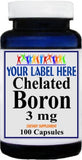 Private Label Chelated Boron 3mg 100caps or 200caps Private Label 12,100,500 Bottle Price