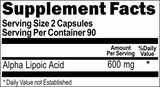 Private Label Alpha Lipoic Acid 600mg 90caps or 180caps Private Label 12,100,500 Bottle Price