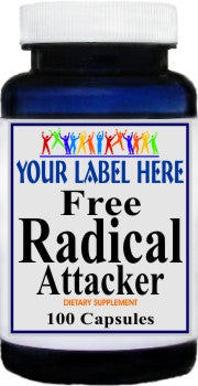 Private Label Free Radical Attacker 100caps or 200caps Private Label 12,100,500 Bottle Price