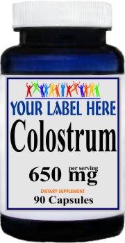Private Label Colostrum 650mg 180caps Private Label 12,100,500 Bottle Price