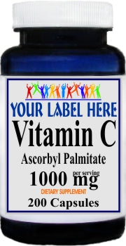 Private Label Vitamin C 1000mg 200caps Private Label 12,100,500 Bottle Price
