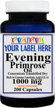 Private Label Evening Primrose Oil Concentrate 1000mg 200caps Private Label 12,100,500 Bottle Price