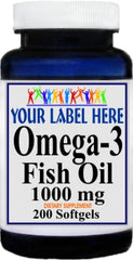 Private Label Omega 3 Fish Oil 1000mg 200 Softgels Private Label 12,100,500 Bottle Price