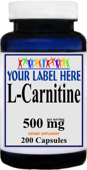 Private Label L-Carnitine 500mg 200caps Private Label 12,100,500 Bottle Price