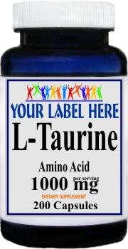 Private Label L-Taurine 1000mg 200caps Private Label 12,100,500 Bottle Price